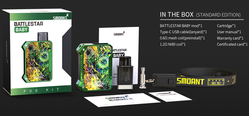 Smoant Battlestar Baby Pod Kit Package