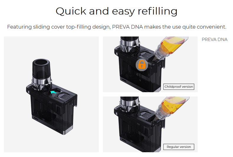 Wismec Preva DNA Pod Kit Refilling