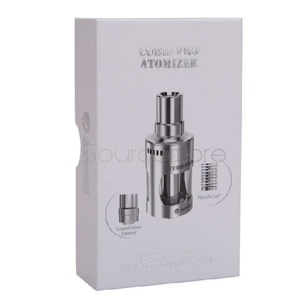 Joyetech CUBIS Pro Atomizer 4.0ml Adjustable Airflow Leak Resistant Cup Design- Silver