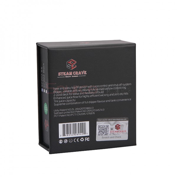 Steam Crave Aromamizer Supreme RDTA SC202 7ml Capacity with Top Filling 2-post Deck-Black