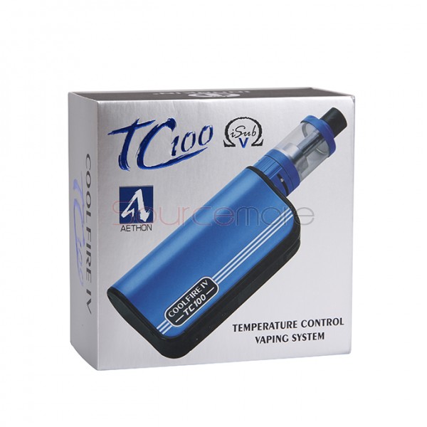 Innokin CoolFire IV TC100W with  iSub V 3.0ml Kit 3300mah Capacity Support Ti/Ni/SS in TC Mode-Blue
