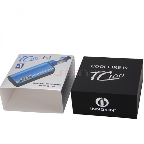 Innokin CoolFire IV TC100W with  iSub V 3.0ml Kit 3300mah Capacity Support Ti/Ni/SS in TC Mode-Blue