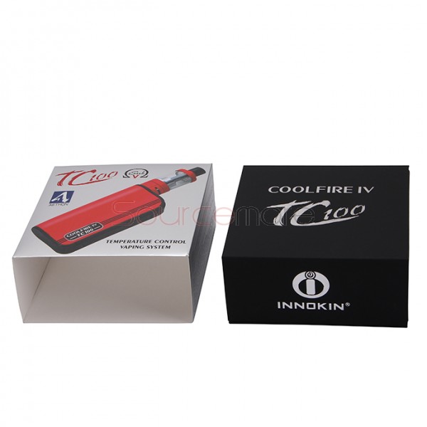 Innokin CoolFire IV TC100W with  iSub V 3.0ml Kit 3300mah Capacity Support Ti/Ni/SS in TC Mode-Red