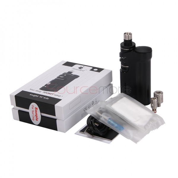 Smoant Knight V1 VV/VW TC Starter Kit Powered by Single 18650 Battery 60W Adjustable Airflow Control Ni/Ti/SS Mod and 4.5ml Talos V1 Tank 510 Thread Connection-Black