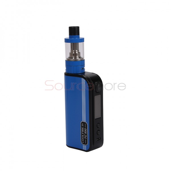 Innokin CoolFire IV TC100W with  iSub V 3.0ml Kit 3300mah Capacity Support Ti/Ni/SS in TC Mode-Blue