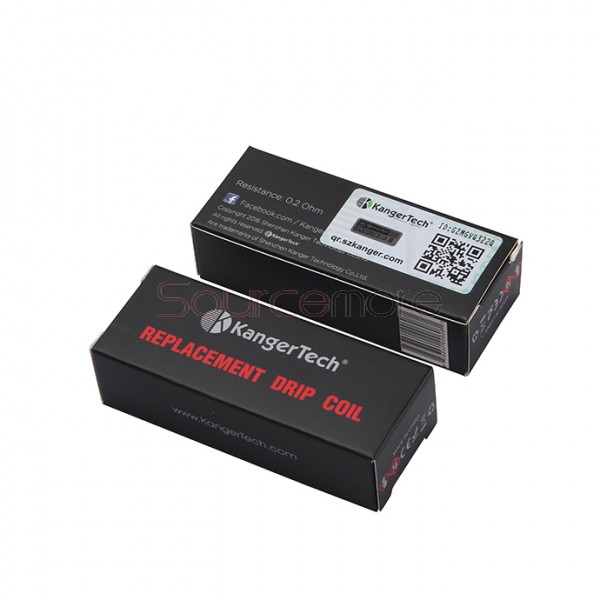 Kanger Drip Replacement Coil Head with Kanthal Wire and Organic Cotton for Dripbox 3pcs-0.2ohm