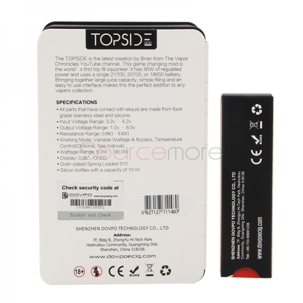 DOVPO Topside 90W Squonk Mod - Blue