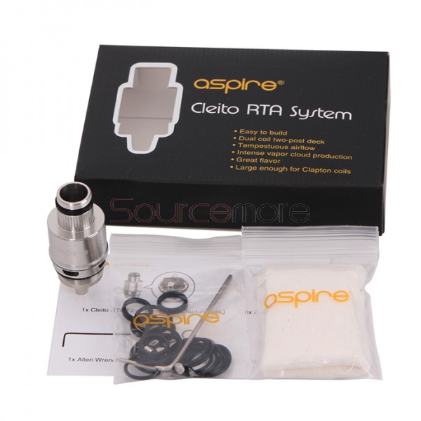 Aspire Cleito RTA System Tempestuous Airflow Pre-installed Clapton Coil