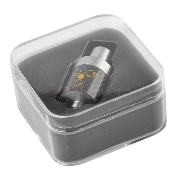 Carbon Fiber Swirlfish RDA Rebuildable Dripping Atomizer Dual Airflow Design 510 Connection-Black