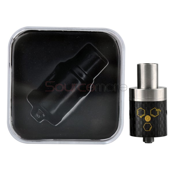 Carbon Fiber Swirlfish RDA Rebuildable Dripping Atomizer Dual Airflow Design 510 Connection-Black