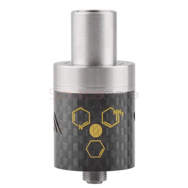 Carbon Fiber Swirlfish RDA Rebuildable Dripping Atomizer Dual Airflow Design 510 Connection-Black