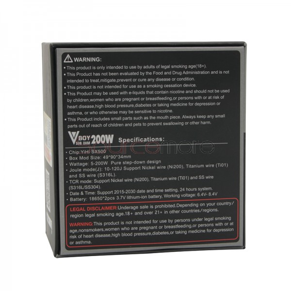 GTRS VBOY 200W Box Mod - Black & Green