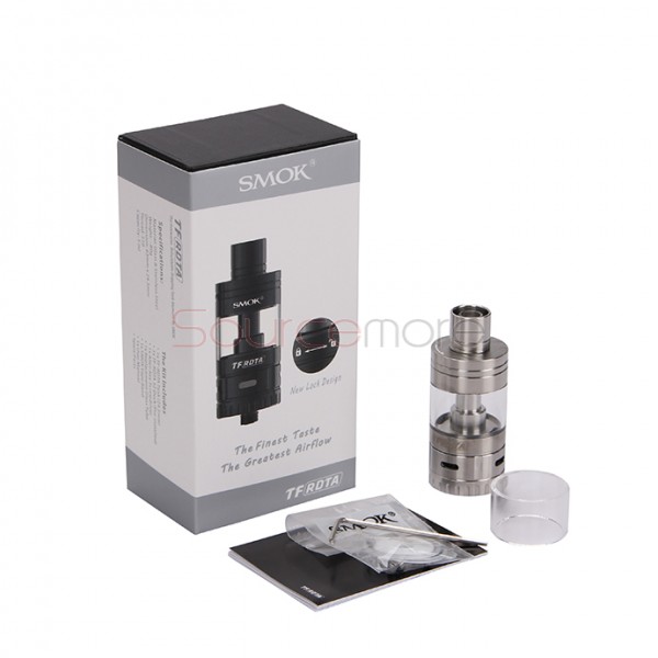 Smok TF-RDTA Side Airflow Slots Direct-to-coil Design 5ml Rebuildable Tank Atomizer with 16mm S2 Deck-Silver