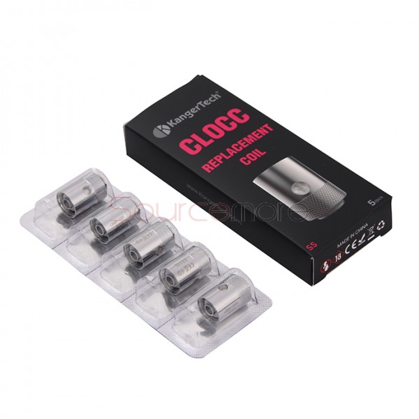 Kanger CLOCC SS316L Replacement Coil Head for CLTANK 5pcs-0.5ohm