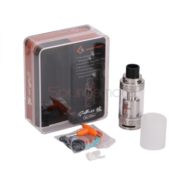 Geekvape Griffin 25 RTA 6ml Top Airflow Version Tank with Travel-to-the-coil Structure-Stainless Steel