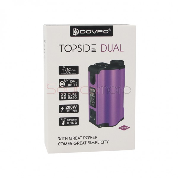 DOVPO Topside Dual 200W Squonk Mod - Purple