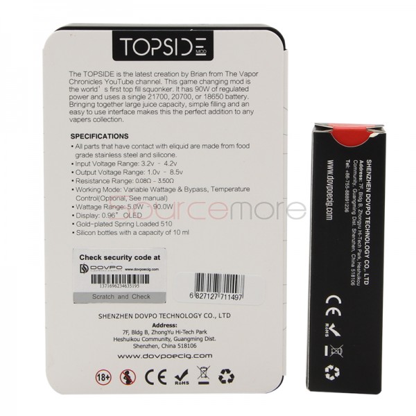 DOVPO Topside 90W Squonk Mod - Purple
