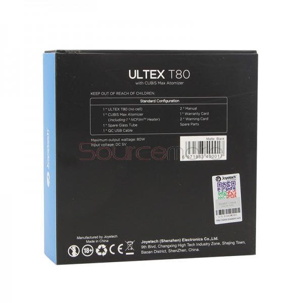 Joyetech ULTEX T80 80W Kit With Cubis Max Atomizer - Matte Black