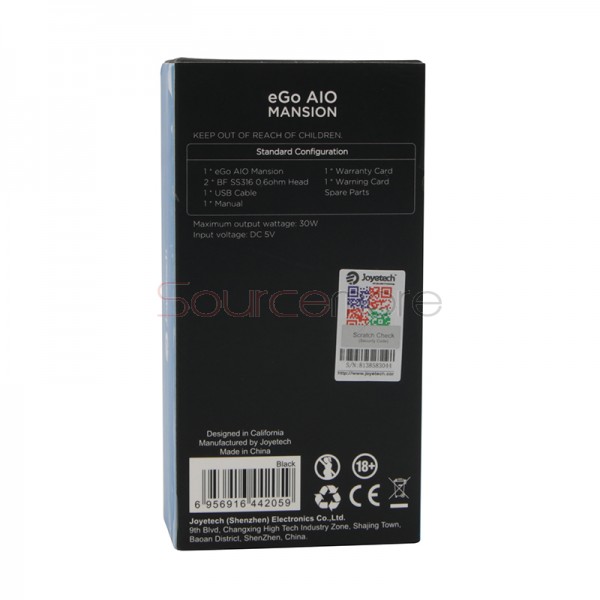Joyetech eGo AIO Mansion Pod System Starter Kit 1300mAh - Black