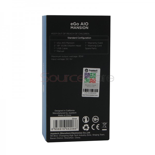 Joyetech eGo AIO Mansion Pod System Starter Kit 1300mAh - Silver