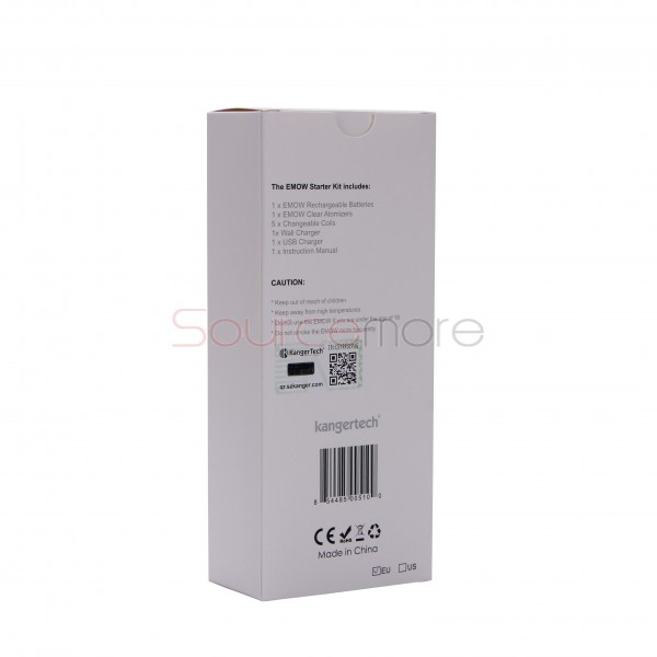Kanger EMOW Starter Kit 1.8ml Aerotank MOW Tank 1300mah Battery with EU Plug-Black