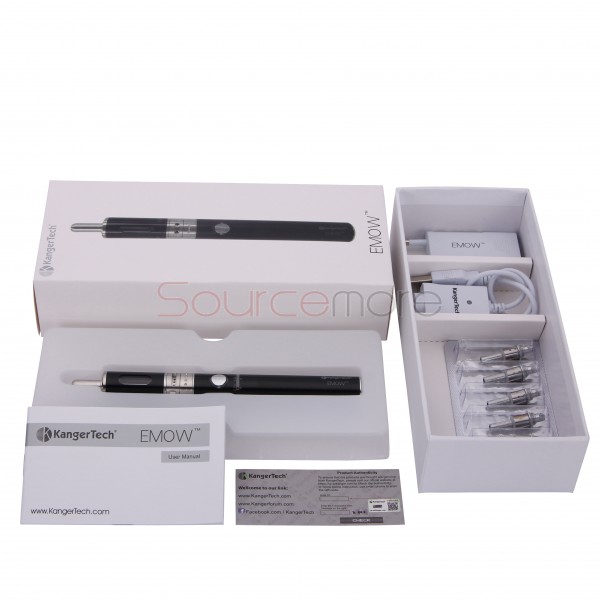 Kanger EMOW Starter Kit 1.8ml Aerotank MOW Tank 1300mah Battery with US Plug-Black