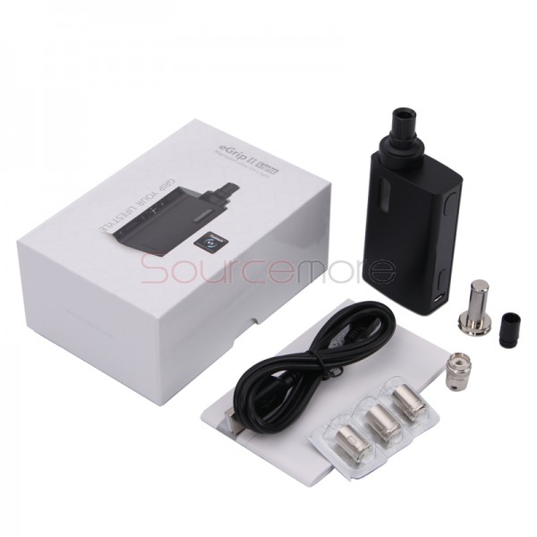 Joyetech eGrip II Light TFTA-Tank Technology All-in-One Kit 2100mah Battery Capacity and 3.5ml Capacity- Black