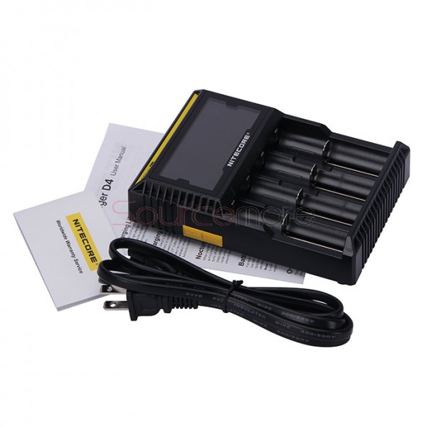 Nitecore D4 Digicharger with 4 Channels for Li-ion Battery - US Plug