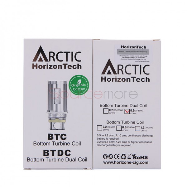 Original Horizon  Arctic BTDC Replacement Sub-ohm Coils 5pcs-0.5ohm