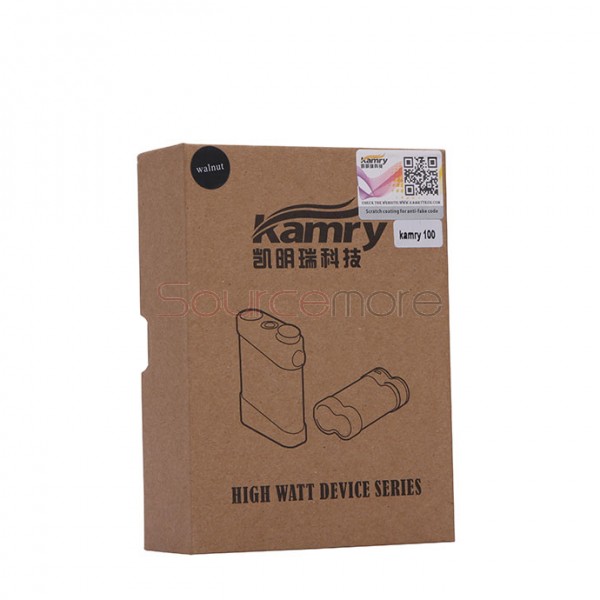 Kamry 100W APV VW Variable Wattage 18650 Battery 510 Threading Box Mod-Dark Wood