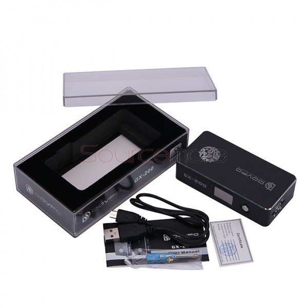 Dovpo GX-200 Mechanical Mod Dual 18650 Battery Compatible Viravle Voltage Mod-Black