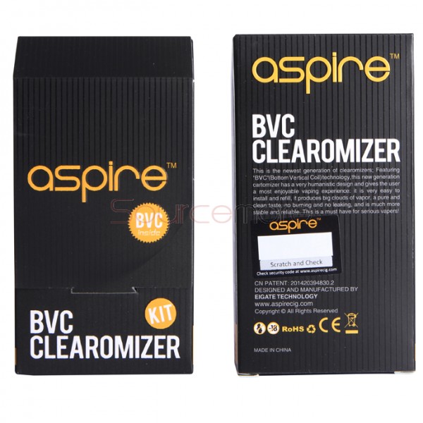 Aspire CE5S BVC Clearomizer Kit with Coils - Silver