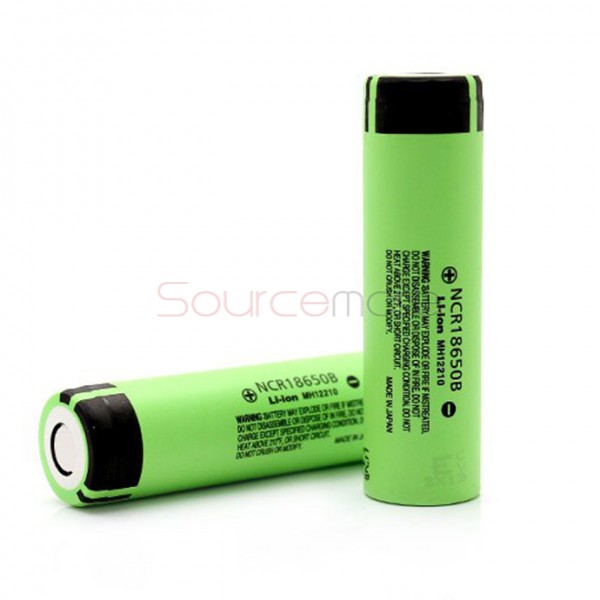 Panasonic NCR18650B Flat Top Rechargeable 3400mAh 18650 Li-ion Batteries 2PCS