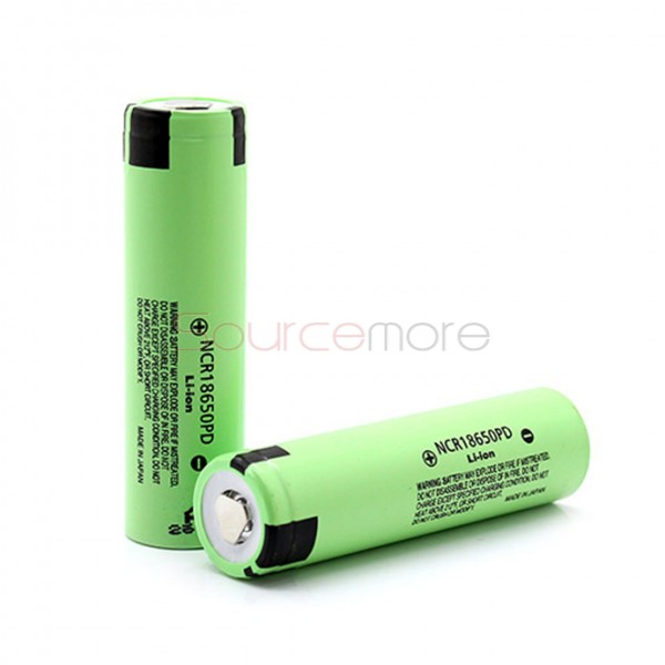 2pcs Panasonic NCR18650PD Flat Top 3.7V Rechargeable 2900mAh 18650 Li-ion Batteries