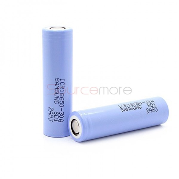 2PCS Samsung ICR 30A 18650 3.7V 3000mAh Li-ion Flat Top Batteries with PCB Protection