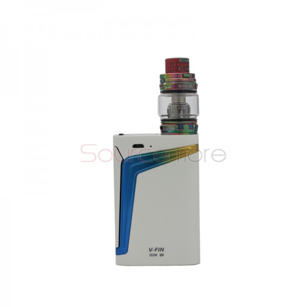 Smok V-FIN Kit with 160W V-FIN Box Mod and 6.0ml TFV12 Big Baby-White and 7-Color
