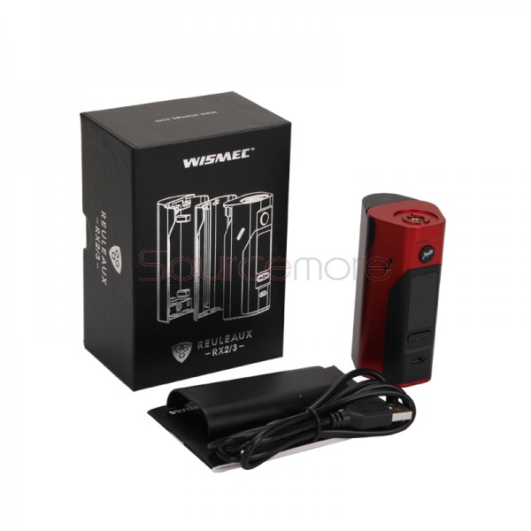 Wismec Reuleaux RX2/3 TC Box Mod - Red / Black