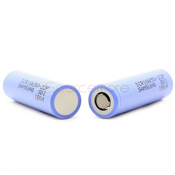 2PCS Samsung ICR 22P 18650 3.7V 2200mAh Li-ion Flat Top Batteries