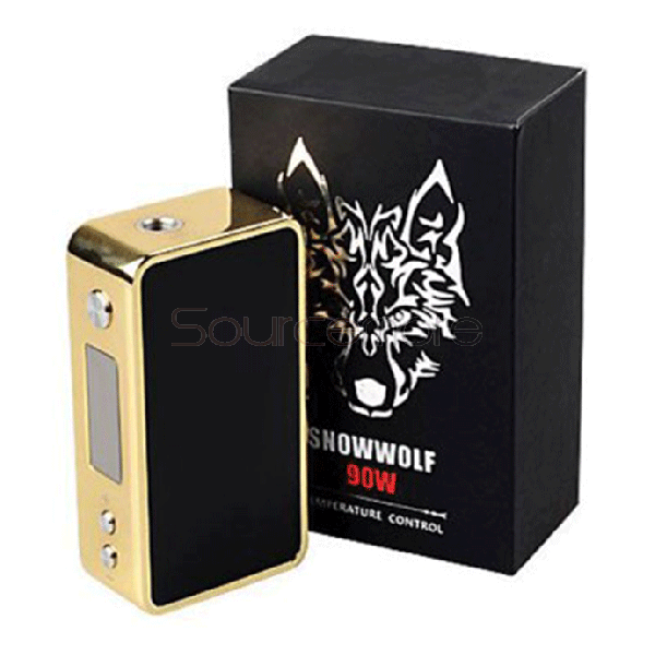 Snow Wolf Mini 90W TC Box Mod Supports Kanthal/Nickel/ Titanium Wires Single 18650 Cell-Gold