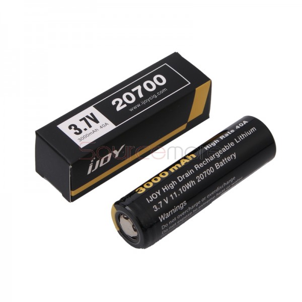 IJOY INR 20700 Rechargeable Lithium Battery 40A 3.7V 3000mah 