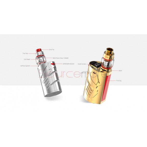 Smok T-PRIV 3 Kit 8ml TFV12 Prince Tank with T-PRIV 3 300W Mod Powered by Triple 18650 Cells- Prism gold