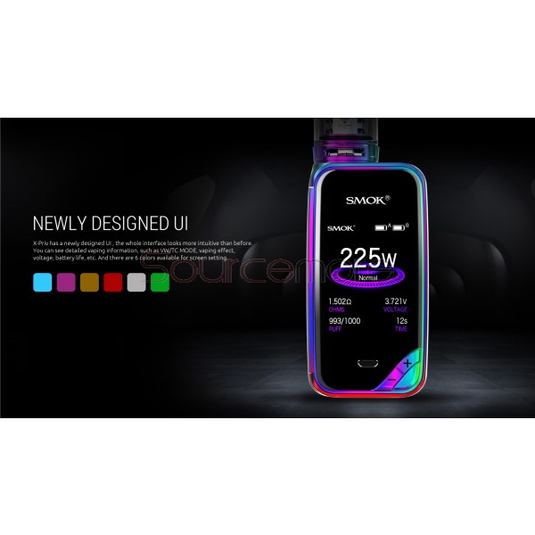 Smok X-Priv Kit with TFV12 Prince Tank 8ml - Auto Pink