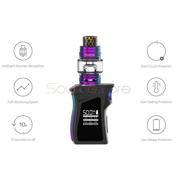 Smok Mag Baby 50W VW/TC Box Mod with 1600mah Built-in Capacity- Silver Black