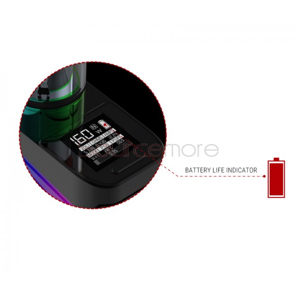 Smok V-FIN 160W VW/TC Box Mod with 8000mah Built-in Capacity-Black Red