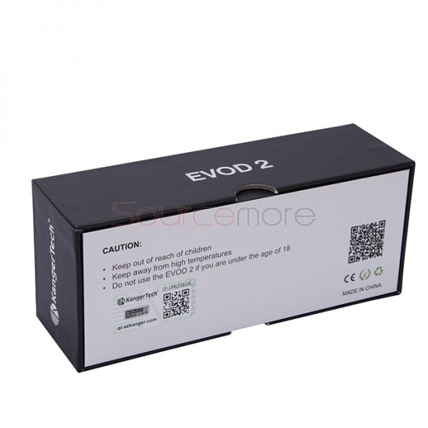 Kanger Evod 2 Starter Kit with 1.6ml Atomizer Double Pack Dual Ecigs kits-Silver US Plug  