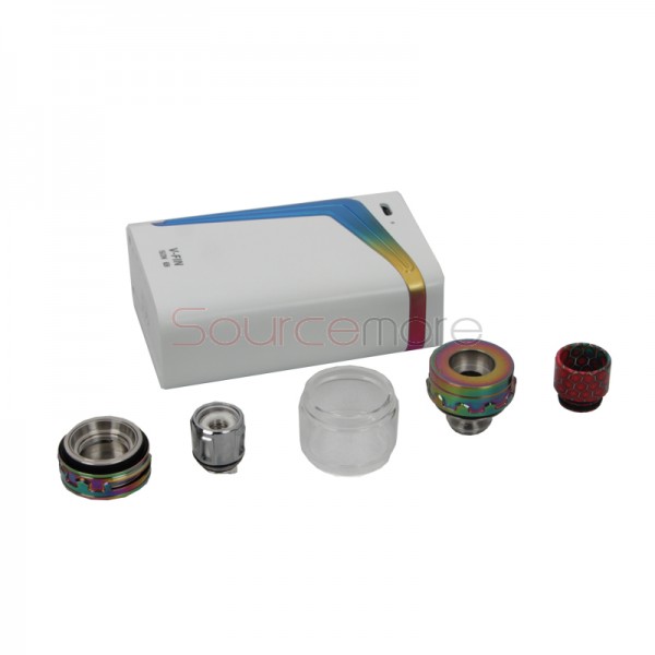 Smok V-FIN Kit with 160W V-FIN Box Mod and 6.0ml TFV12 Big Baby-White and 7-Color
