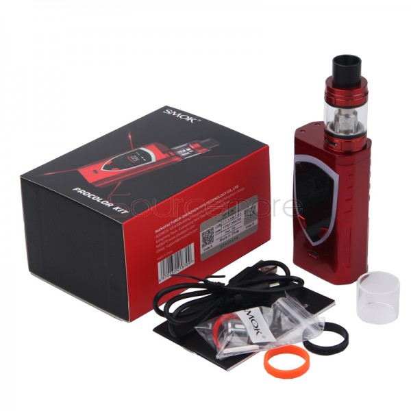 Smok ProColor 225W Kit ProColor 225W TC/VW Mod with 5ml TFV8 Big Baby Tank-Red