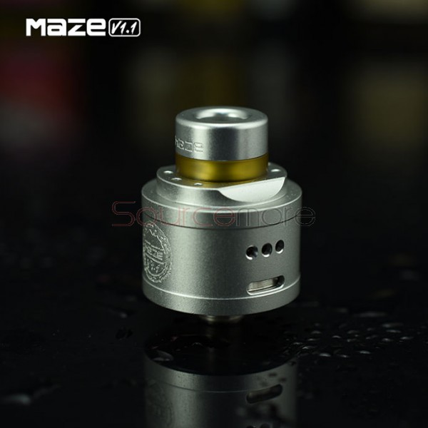 Hcigar Maze V1.1 Boom Feeding Rebuildable Drip Atomizer- Silver