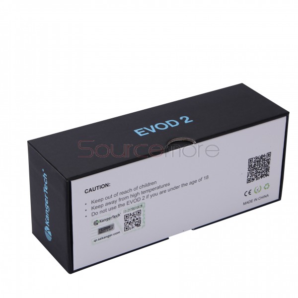 Kanger Evod 2 Starter Kit with 1.6ml Atomizer Double Pack Dual Ecigs kits-Blue US Plug  