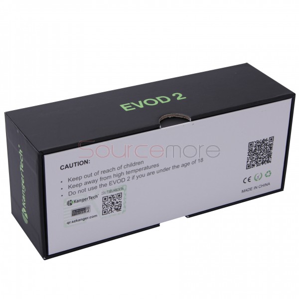 Kanger Evod 2 Starter Kit with 1.6ml Atomizer Double Pack Dual Ecigs kits-Green US Plug  